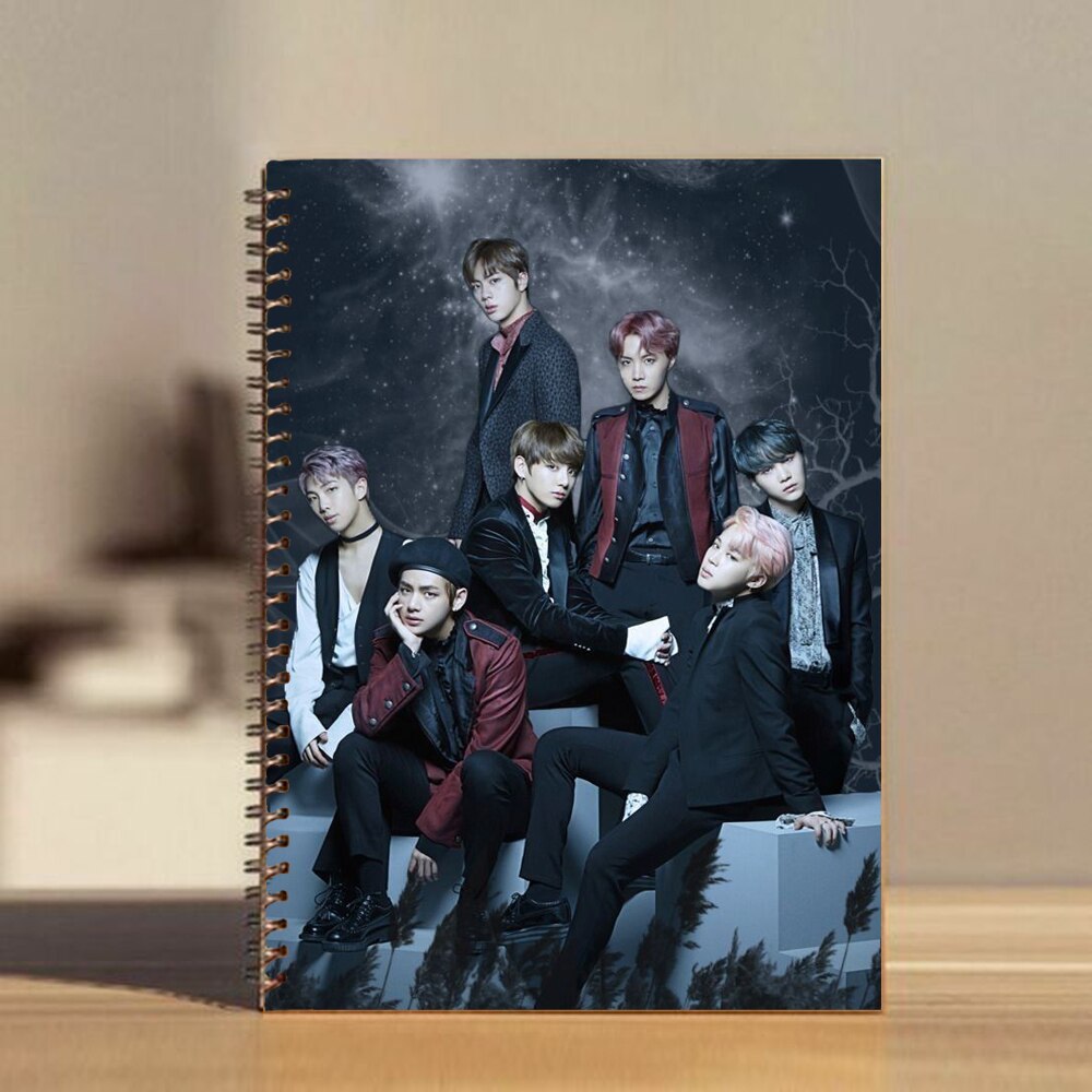 Скетчбук; блокнот; аниме; BTS; БТС; Джин; Шуга; Джей; Хоуп; Чимин; Ви; Чонгук; белые; листы; альбом; для; рисования