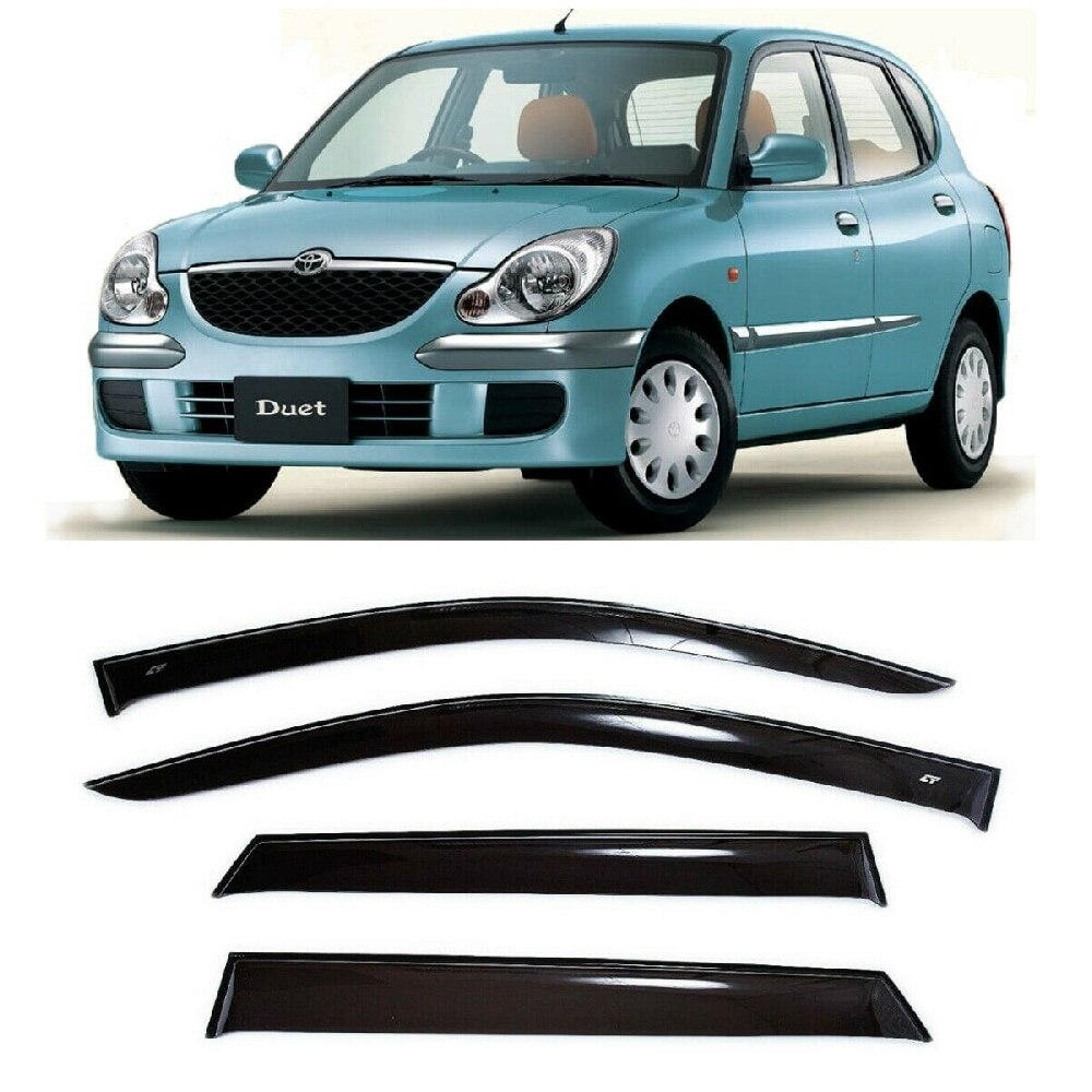 

Дефлекторы окон Cobra Tuning T29998 на авто Тойота Дуэт Хэтчбек 5 дв. 1998-2004 4 шт./комп. ветровики от дождя солнца и ветра