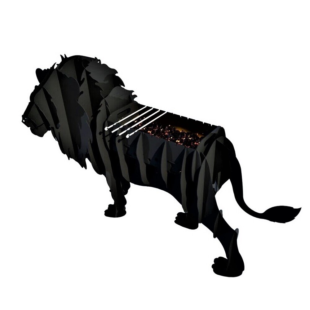 

Гриль барбекю мангал ЛЕВ угольный для шашлыков улицы решетка - это шаблоны для лазера или плазменной резки на станках с ЧПУ