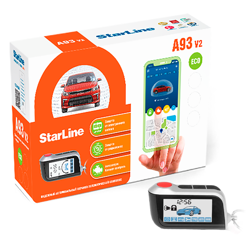 

Cигнализация на авто StarLine A93 Eco автосигнализация с автозапуском автомобиля старлайн авто сигнализация старт зажигания
