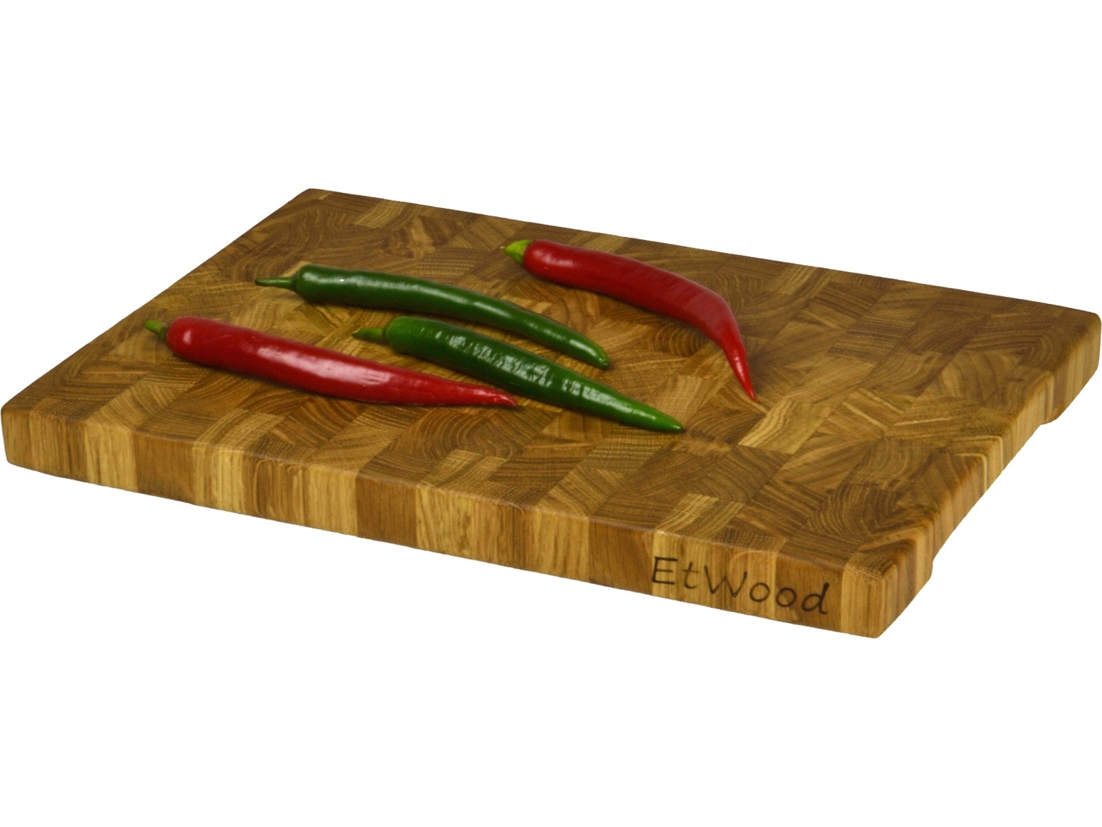 

Кухонная разделочная доска торцевая деревянная, дуб, 35x25x3 см. арт. 043, EtWood