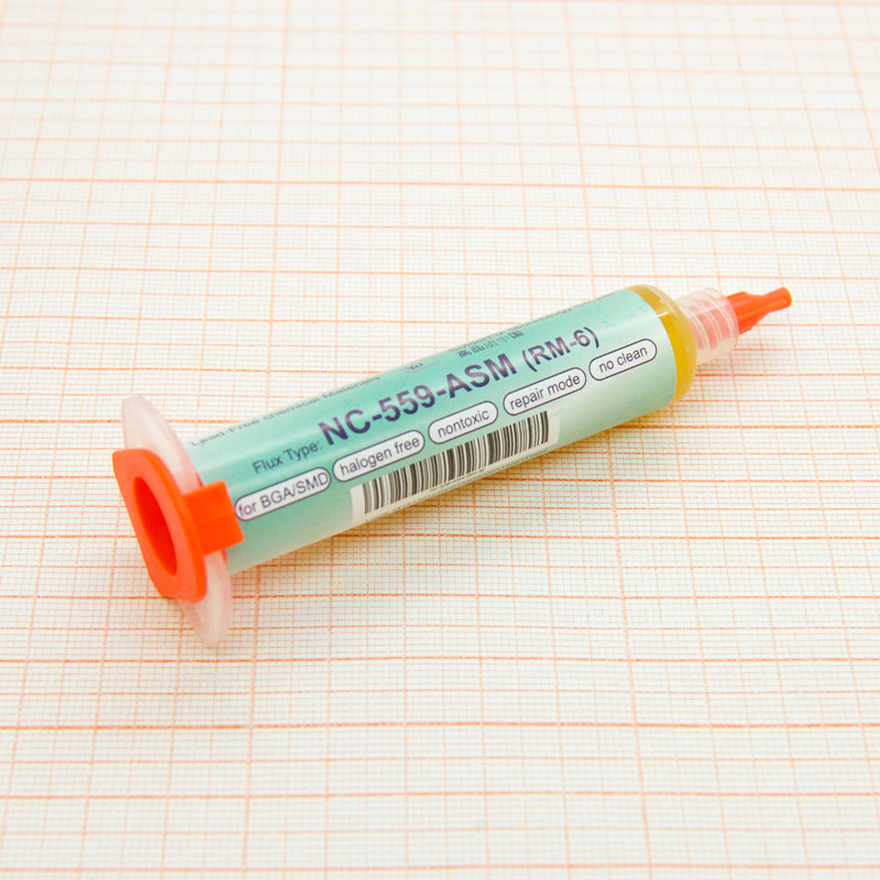 

Флюс гель NC-559-ASM (RM-6) для пайки BGA и SMD (10мл)