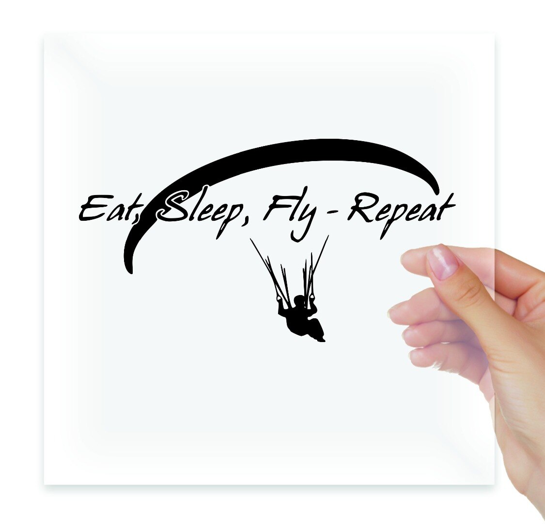 

Автомобильная виниловая наклейка Параплан Парапланерист Eat Sleep Fly Repeat Стикер для окна авто