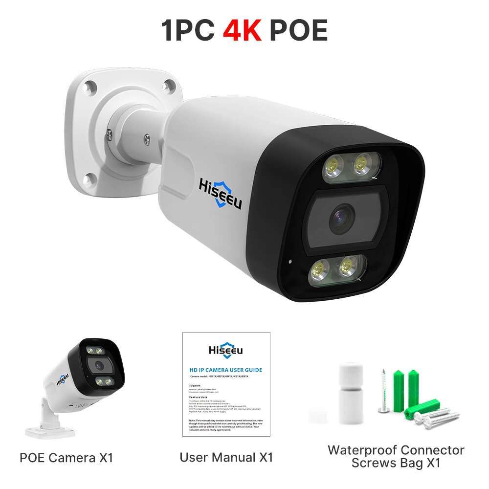 

Hiseeu POE Outdoor 5MP Xiongmai Домашняя камера ночного видения типа мониторинга внутреннего HD
