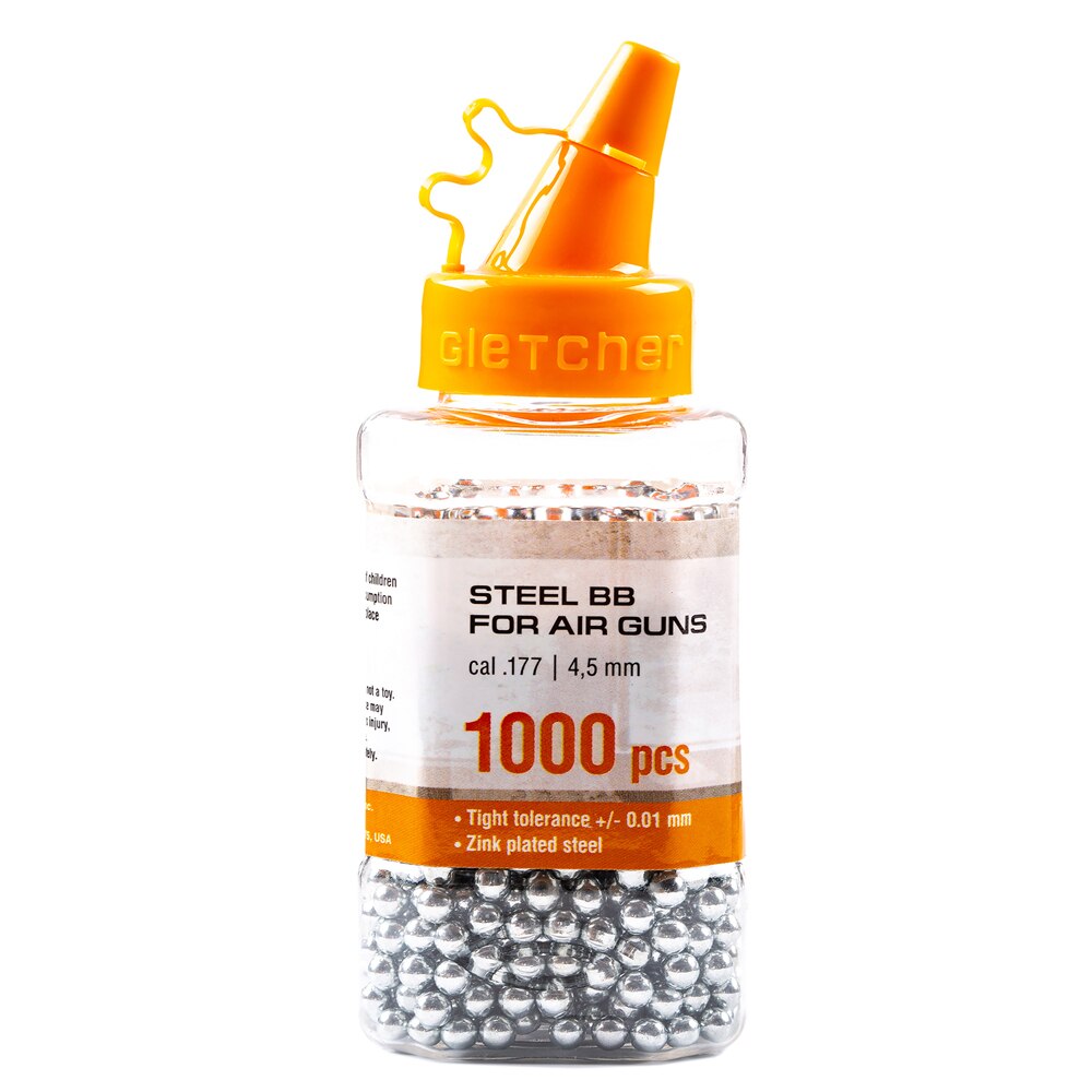 

Дробь BB Gletcher 1000шт, GL BB-1000, 0,33 грамм, 4,5 мм, оцинкованные