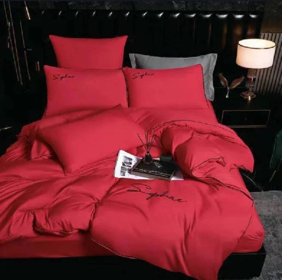 

Комплект постельного белья с простыней на резинке Подарочный комплект постельного белья Жатка Хлопок Евро Семейный 2 спальный