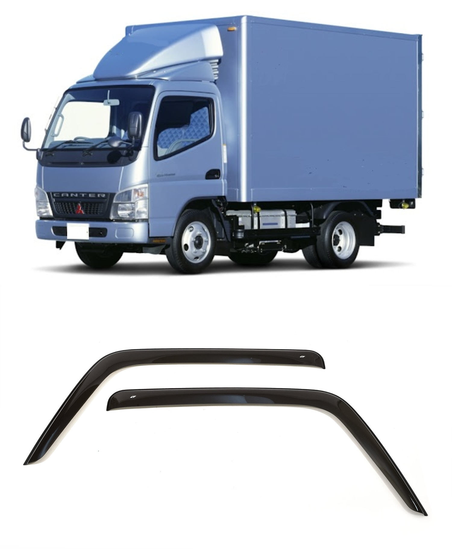 

Дефлекторы боковых окон MITSUBISHI Fuso Canter 2009~