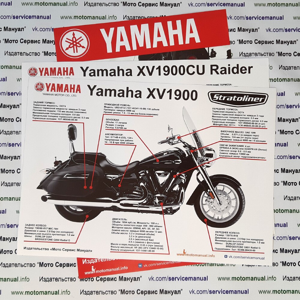 

Плакат на мотоцикл Yamaha XV1900