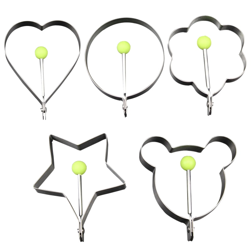 

5 форм из нержавеющей стали для завтрака, яиц, блинных колец, формирователь яиц, сделай сам, высокое качество, жареные кухонные