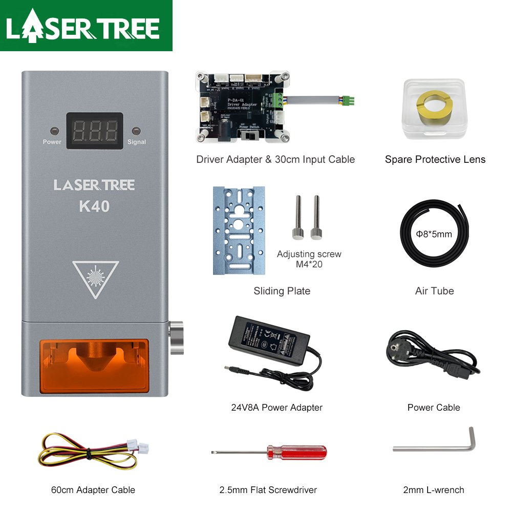 

Лазерный модуль LASER TREE K40 оптическая мощность 40 Вт 450 нм TTL лазерная головка с воздушным помощником DIY инструменты