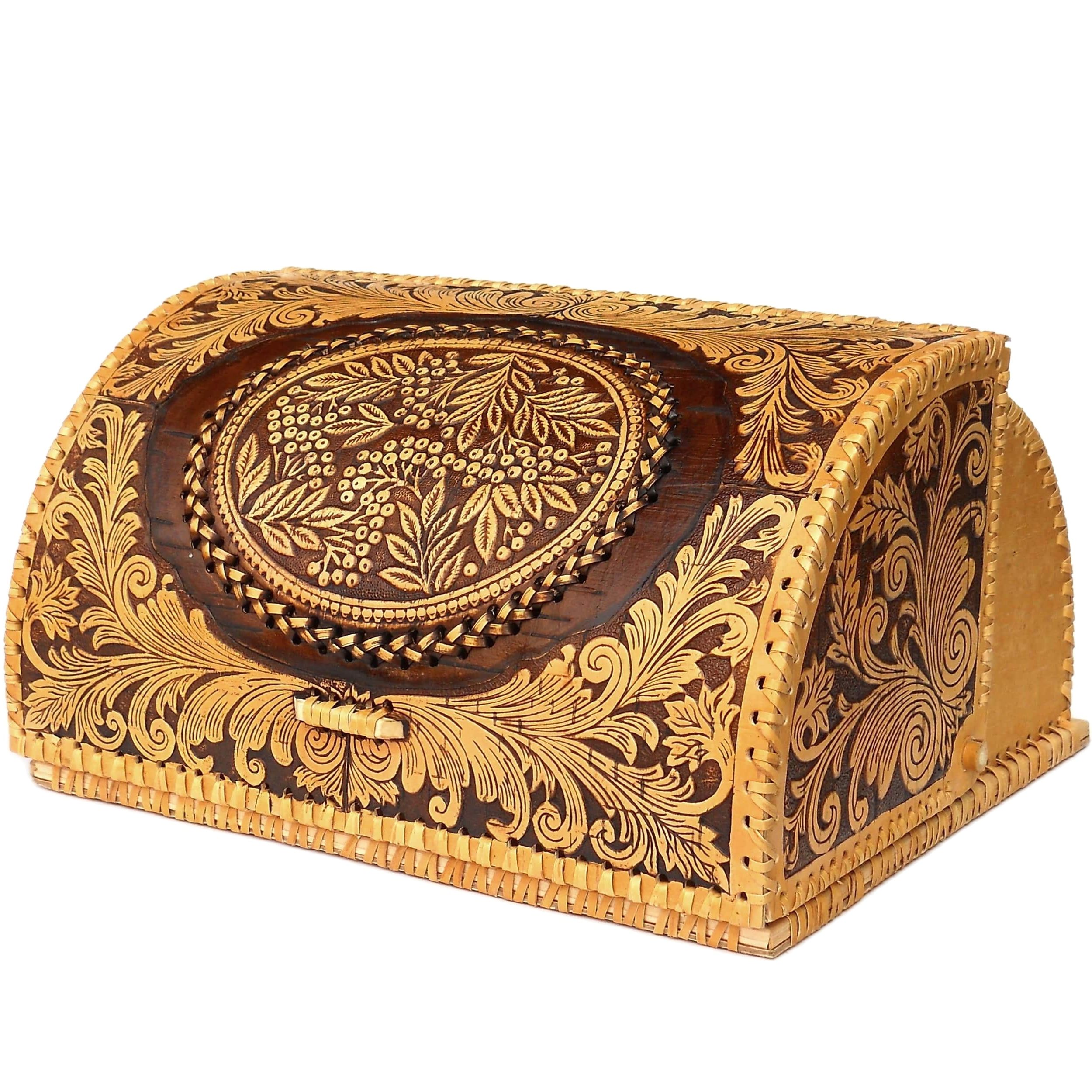 

Хлебница, "Рябина", хранение и порядок, 30*25*17см, из бересты, арт. 000111