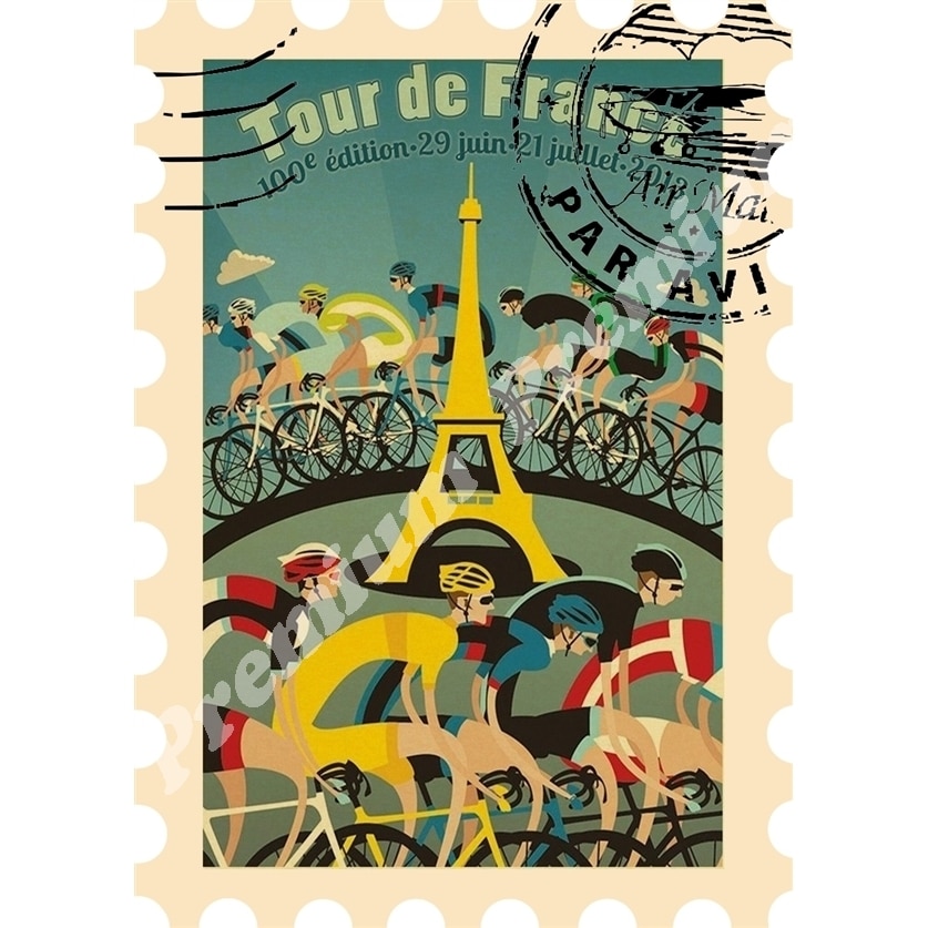 Париж, Франция Сувенирный магнит Винтажный туристический плакат