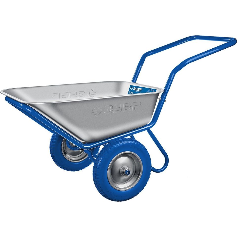 Тачка с П-образной ручкой, строительная двухколесная, 260 кг ПТ-500 ЗУБР 39914 растим гения ррр 1802 тачки 2
