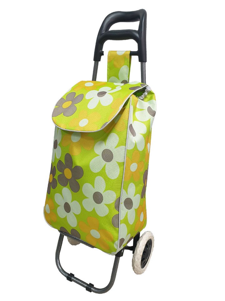 

Сумка-тележка HomieLand СТ-21 черная с подсолнухами, СТ-22 салатовая с ромашками, СТ-23 чёрная с улыбающимися ромашками 30 кг.