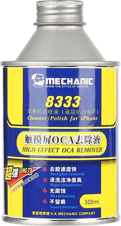 

Mechanic 8333 300 мл сенсорный экран ОСА поляризатор для удаления жидкостей ремонт раствор клей чистящая жидкость OCA Россия