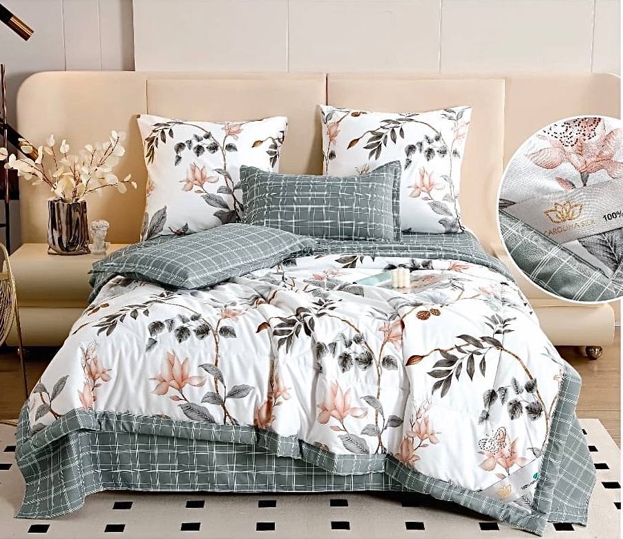 

Комплект постельного белья с всесезонным одеялом Стеганое одеяло Красочное постельное белье Подарочный комплект постельного Евро