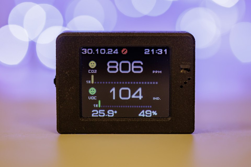 

Комнатный датчик CO2 и VOC EFEKTA iAQ S III Zigbee DIY