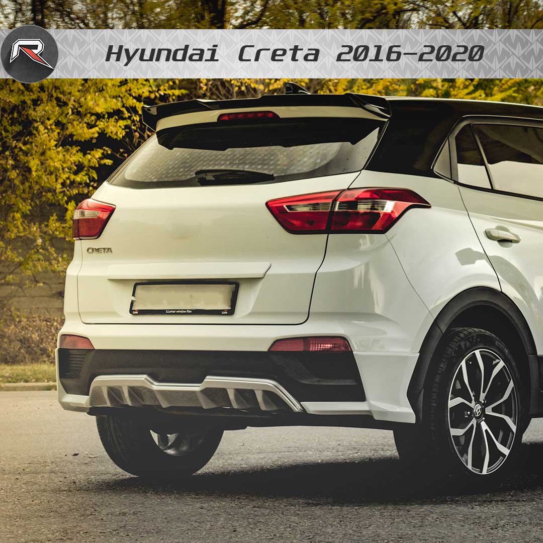 

Юбка заднего бамера ZEUS для Hyundai Creta 2016-2020 АБС пластик, тюнинг, диффузор, накладка на бампер, стайлинг, экстерьер