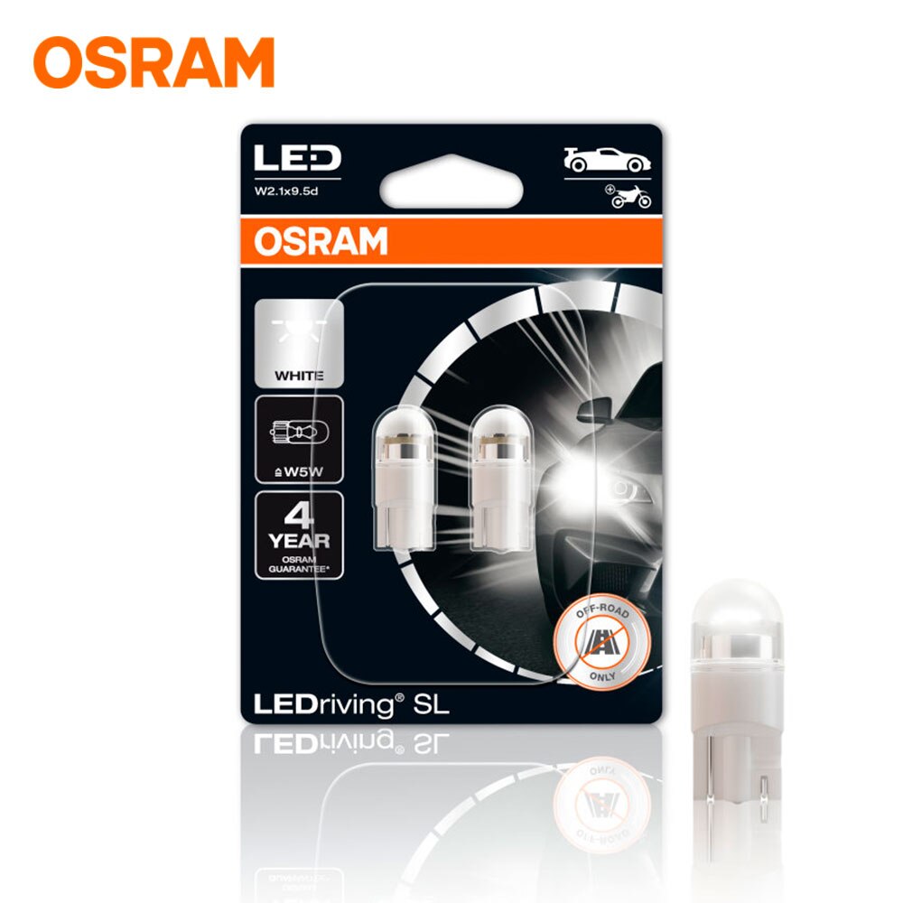 

Автомобильные светодиодные лампы Osram W5W LEDRIVING SL 6000K GEN3 (2 шт.) 2825DWP-02B