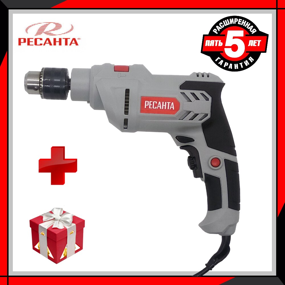 

Дрель ударная ДУ-15/850 Ресанта, 75/8/3