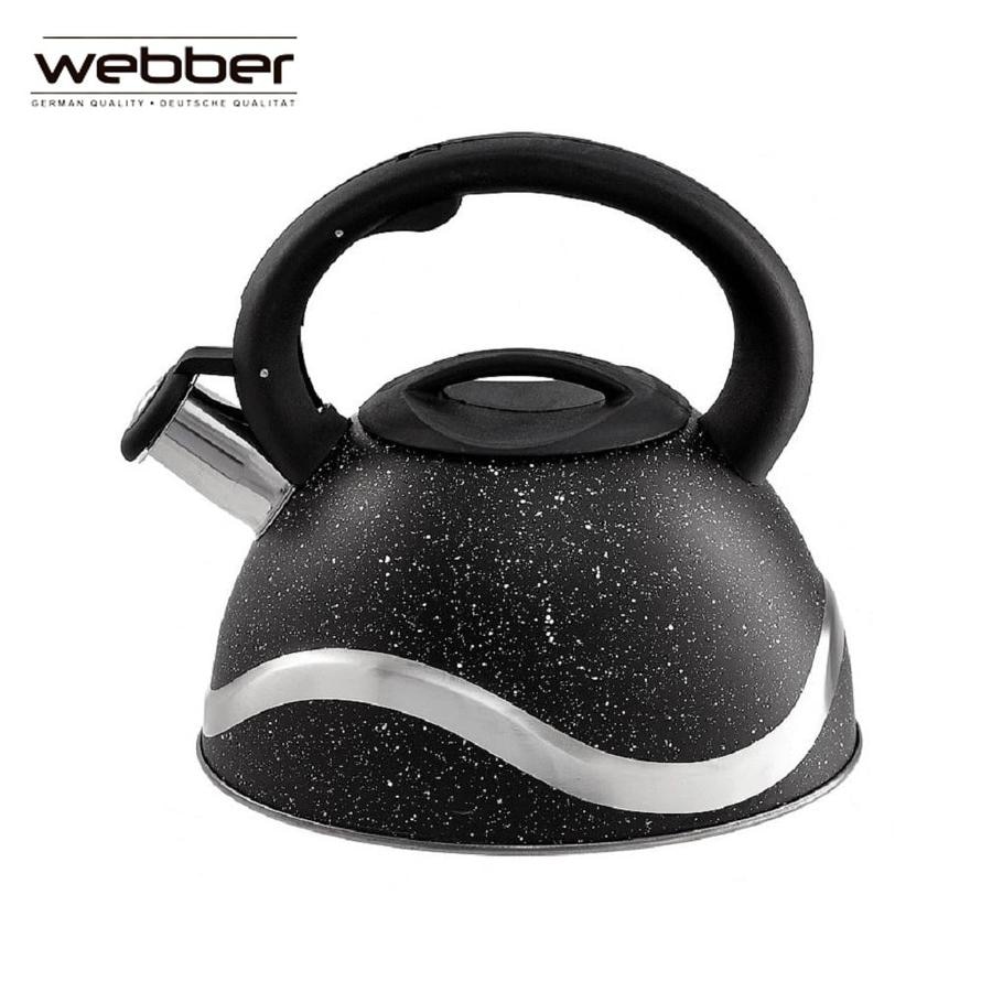 

Чайник со свистком 3 л BE-0574 черный мрамор