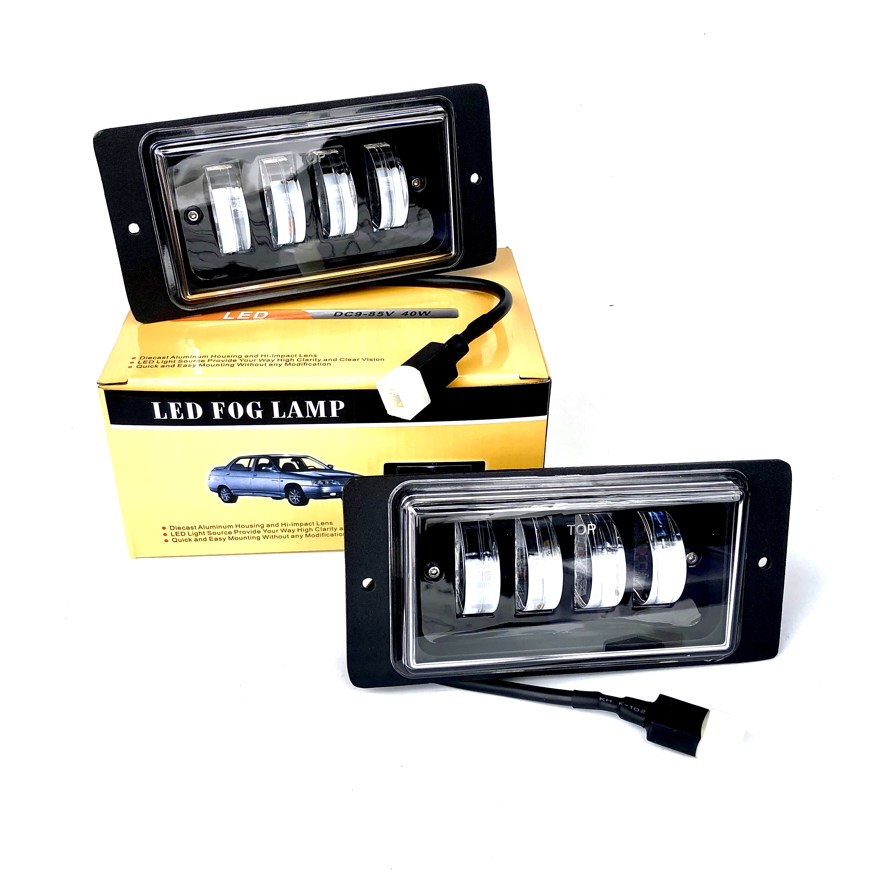 

Led ПТФ Противотуманные светодиодные фары ВАЗ 2110-2114 (металлический корпус), 40W, комплект 2шт