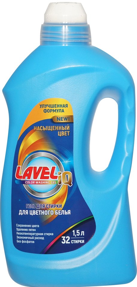 

LAVELiq Гель для стирки цветного белья 5 в 1, 1500 мл