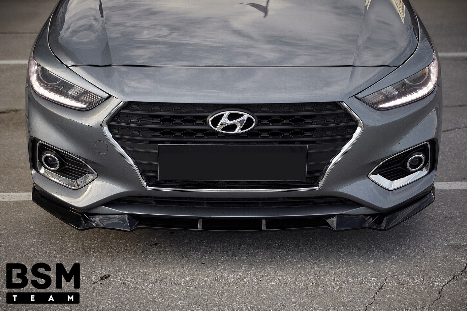 

Губа на бампер Сплиттер переднего бампера Для Hyundai Solaris 2017-2020 АБС Пластик , губа на бампер, сплиттер на бампер,