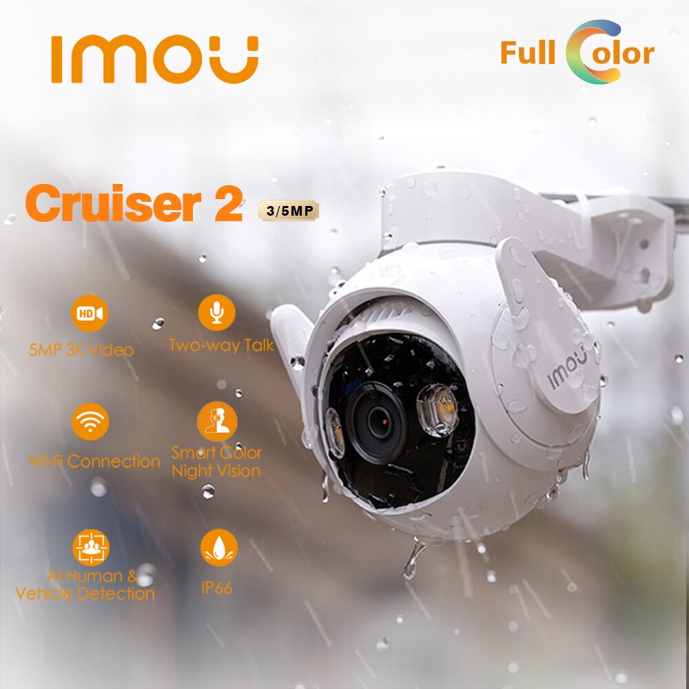 

IMOU Cruiser 2 IP Камера Видеонаблюдения 5MP WiFi Двухстороннее Аудио Умный Дом Полноцветное Ночное Видение IP66