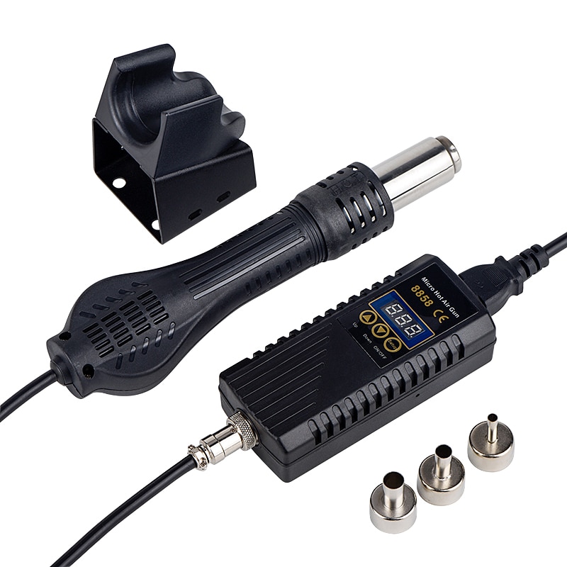 

2 в 1 750 Вт пистолет горячего воздуха ЖК-цифровой дисплей мобильный телефон сварочная станция переработки BGA SMD PCB IC ремонт паяльник фен 8898