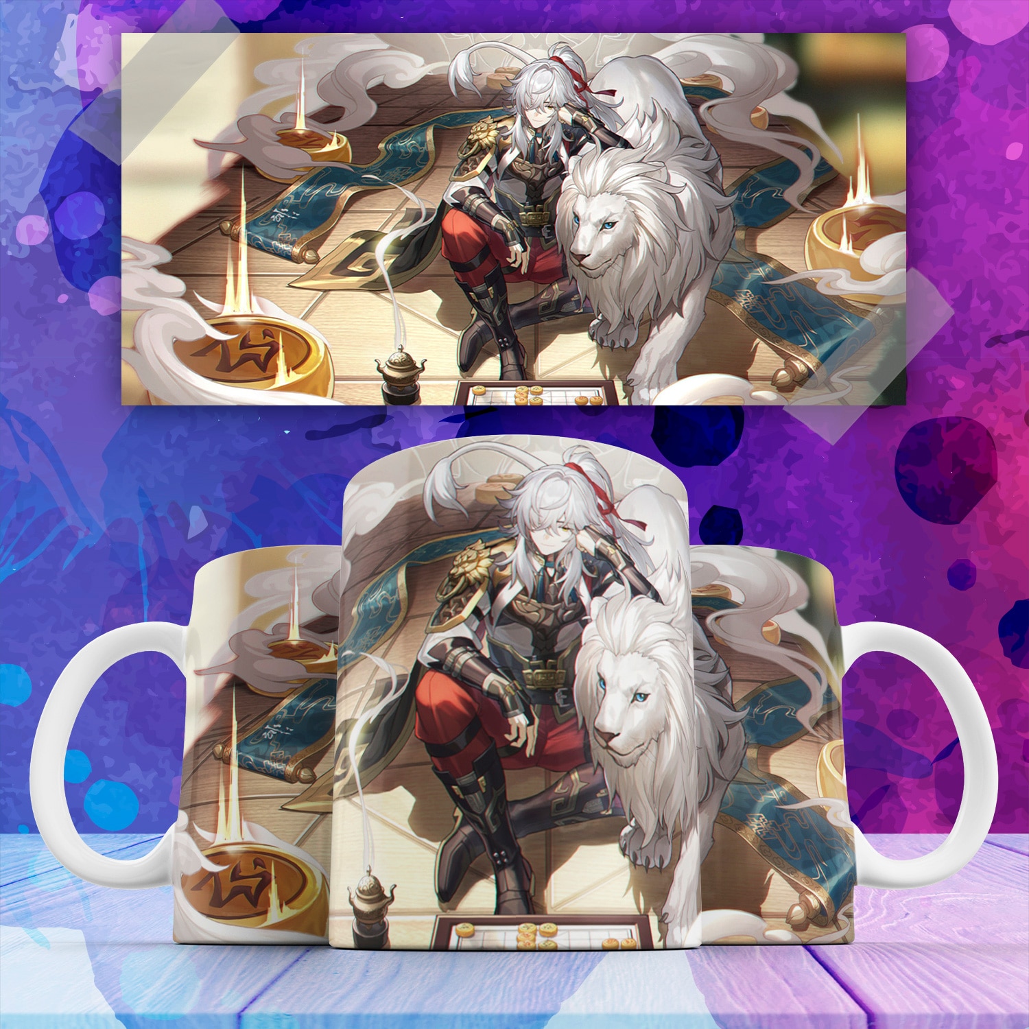 

Кружка Хонкай Стар Рэйл Цзин Юань Honkai: Star Rail аниме игра , на подарок с принтом 330 мл , КР168128