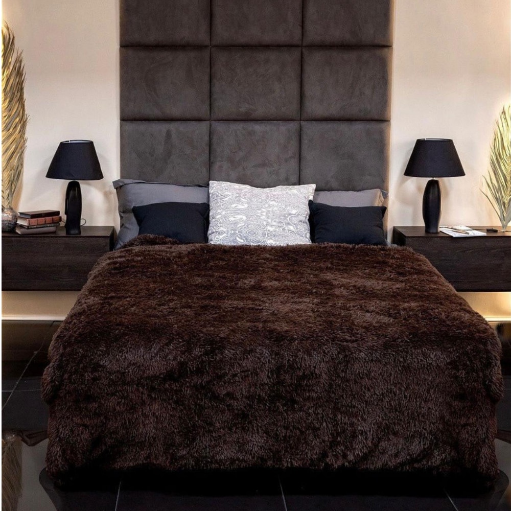 

Пушистый плед/Мягкий плед покрывало на кровать/Плед травка/ Плед покрывало длинный ворс