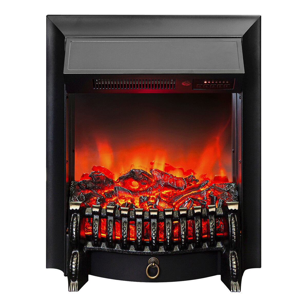 

Электроочаг Fobos Lux Black, пульт ДУ, встраиваемый электрический очаг fireplace electric
