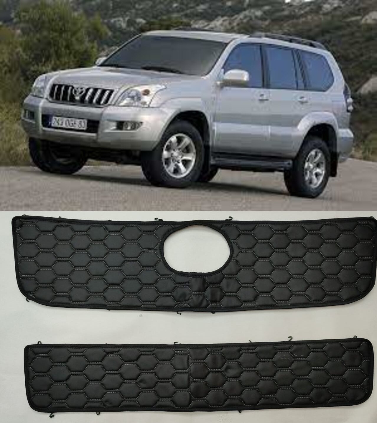 

Утеплитель радиатора для Toyota Land Cruiser Prado 120 Тойота Ленд Крузер Прадо (2002 -2009) Без камеры