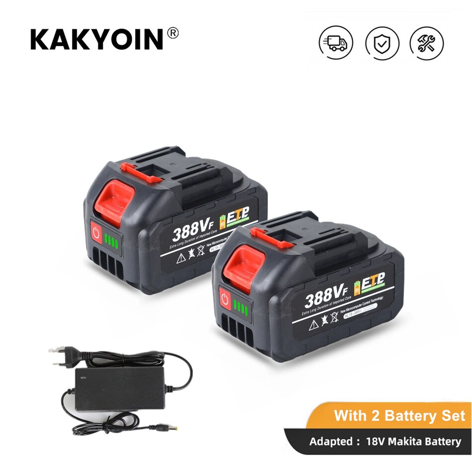 

С зарядным устройством Перезаряжаемая литий-ионная батарея 18000 мАч для интерфейса Makita для батареи Makita 18v