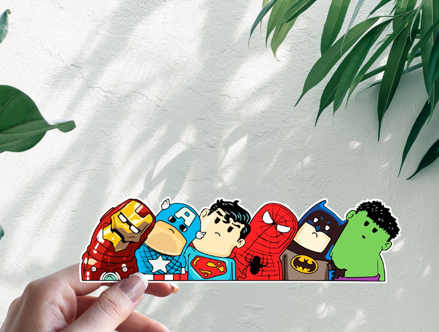 

Автомобильная виниловая цветная наклейка Супергерои, Стикер для окна авто