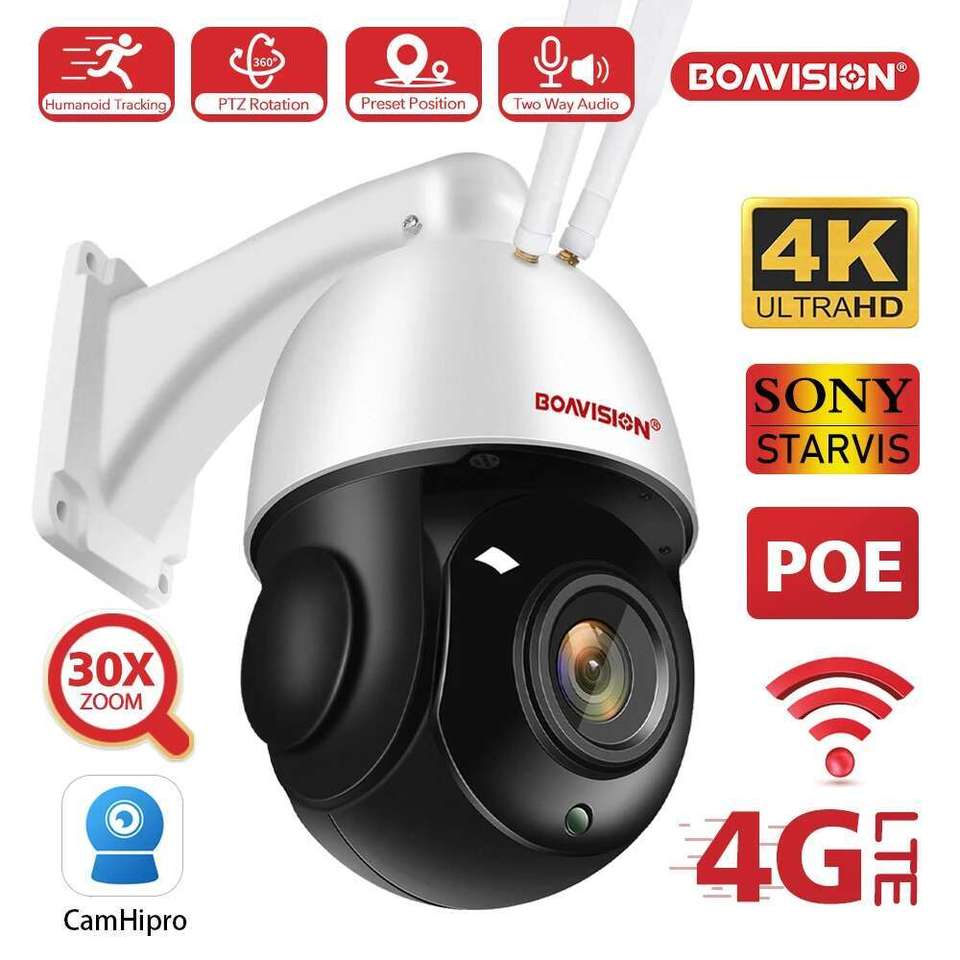 

BOAVISION НаружНая IP-камера 8MP WiFi/POE С АвтоотслеживАнием