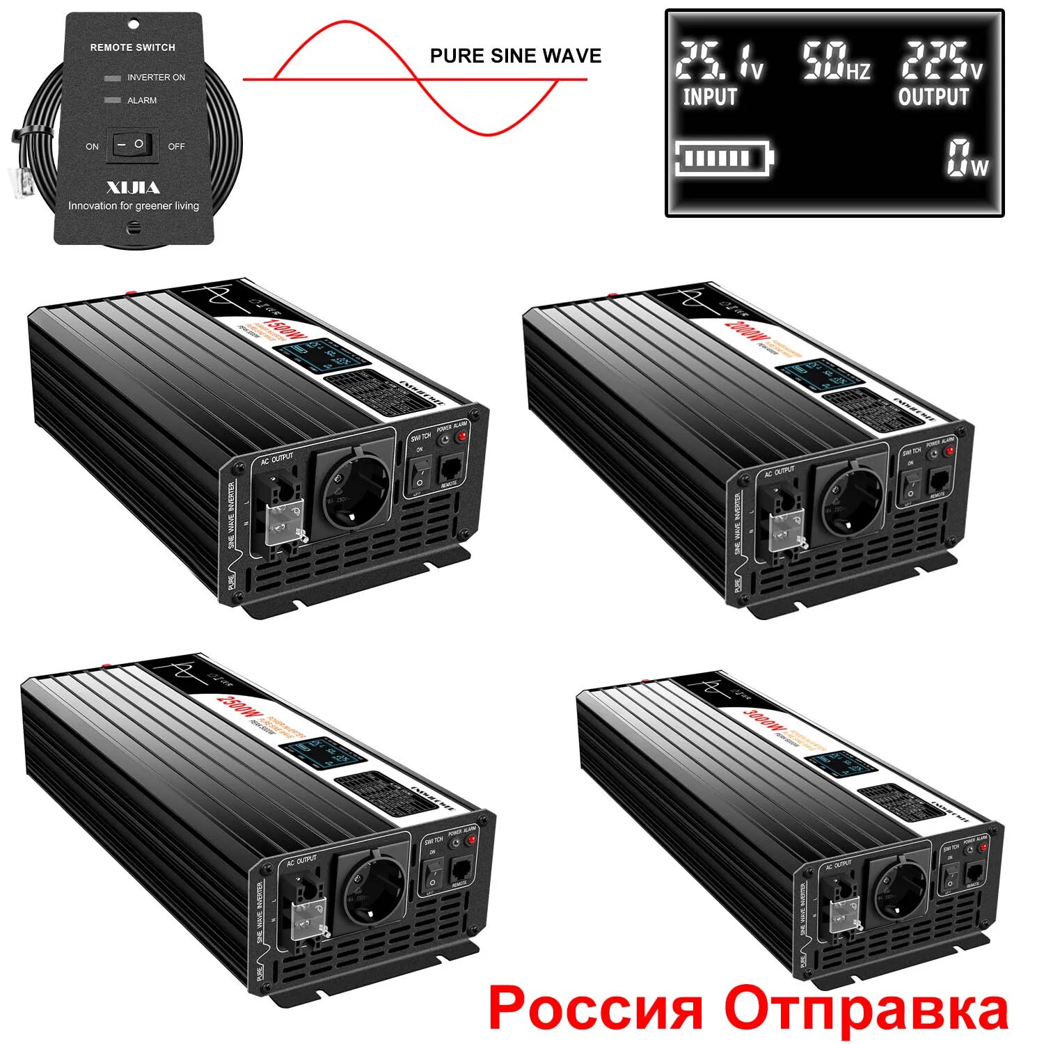 

вход от 12 В до 230 В выход 2000 Вт 3000 Вт чистый синусоидальный инвертор для солнечной системы