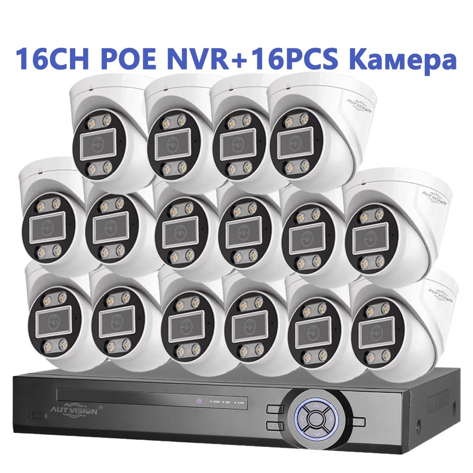 16CH 5MP POE Система камер безопасности AI Smart Detection CCTV POE NVR Recorder Набор IP камер наблюдения
