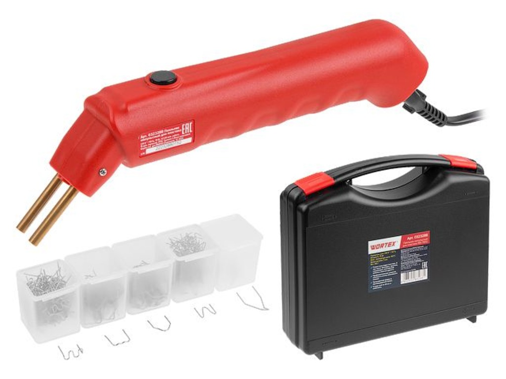 

Паяльник импульсный для пластика WORTEX WG 7002 в чем. (70 Вт, 402 С, 260 г, ремонт всех видов пластика) (0323288)