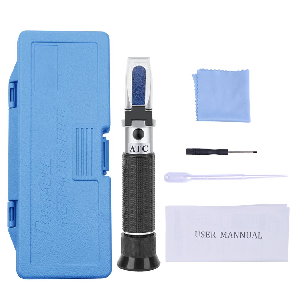 

Handheld 0-80% Alcohol Refractometer for spirits Household liquor brewing refractometer Alcohol Concentration Detector