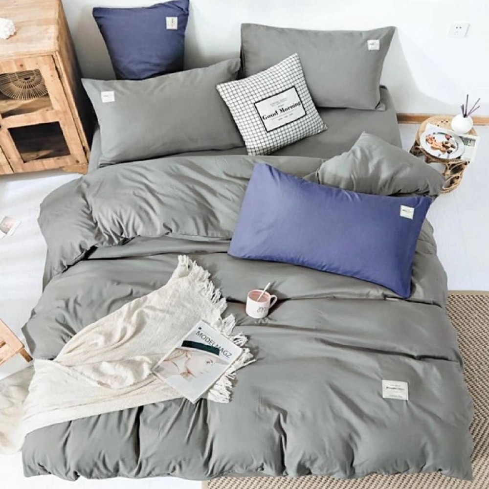 

Комплект Постельного Белья Сатин Жатка Евро 2 спальный 1.5 спальный Подарочный комплект постельного белья Однотонное Яркое