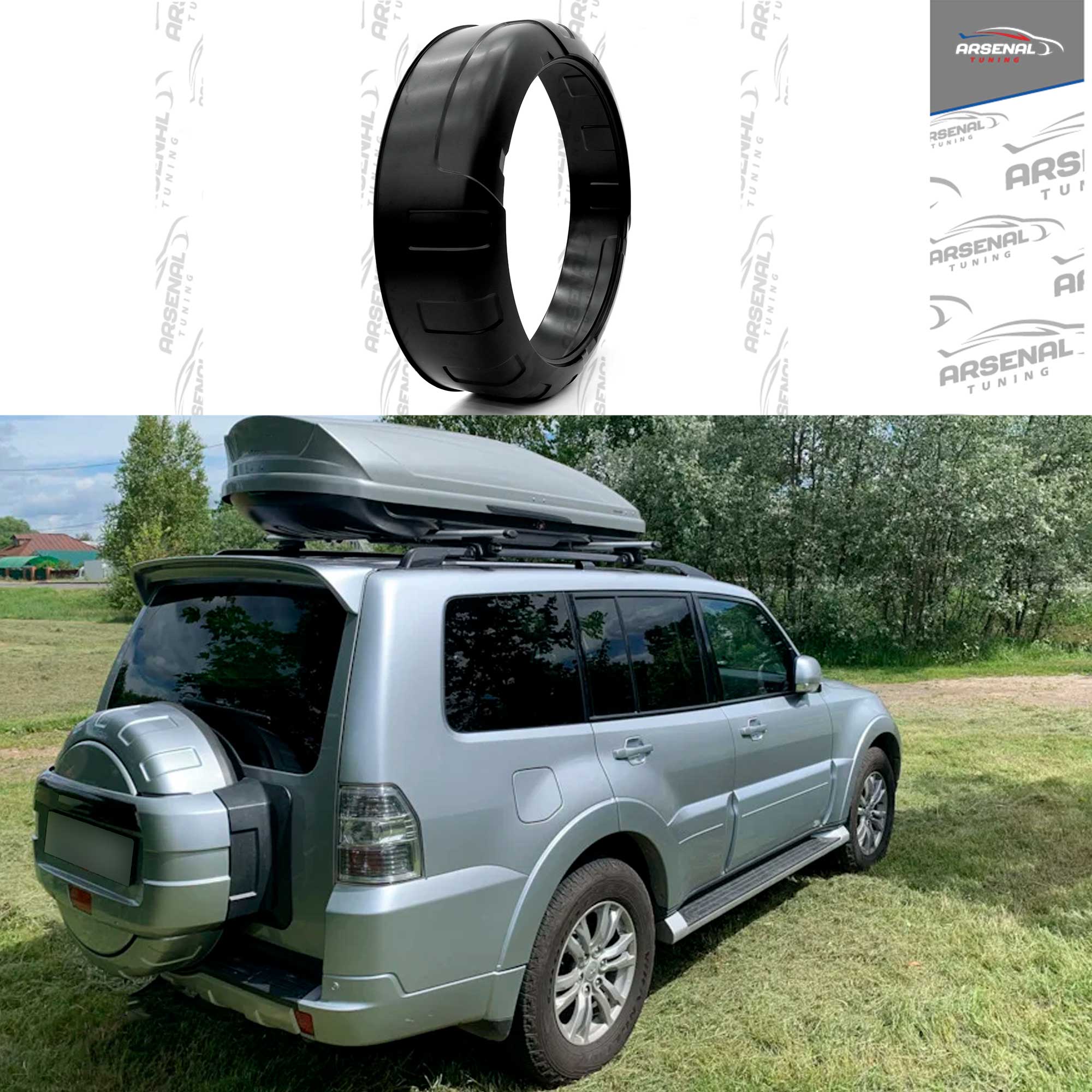 

Бокс запасного колеса для Митцубиси Паджеро 4 АБС пластик, тюнинг, запасное колесо, чехол запасного колеса