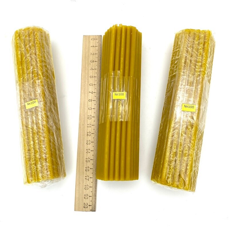 

52 шт. Свечи восковые православные церковные станочные № 100 - 52 свечи