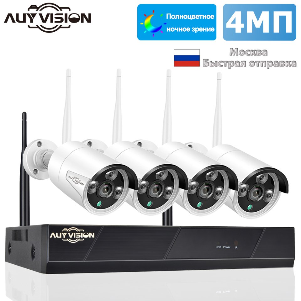 

AUYVISION 8CH NVR 3-мегапиксельные WiFi PTZ IP-камеры с полноцветным комплектом ночного видения, комплект видеорегистратора, система видеонаблюдения P2P Video CCTV