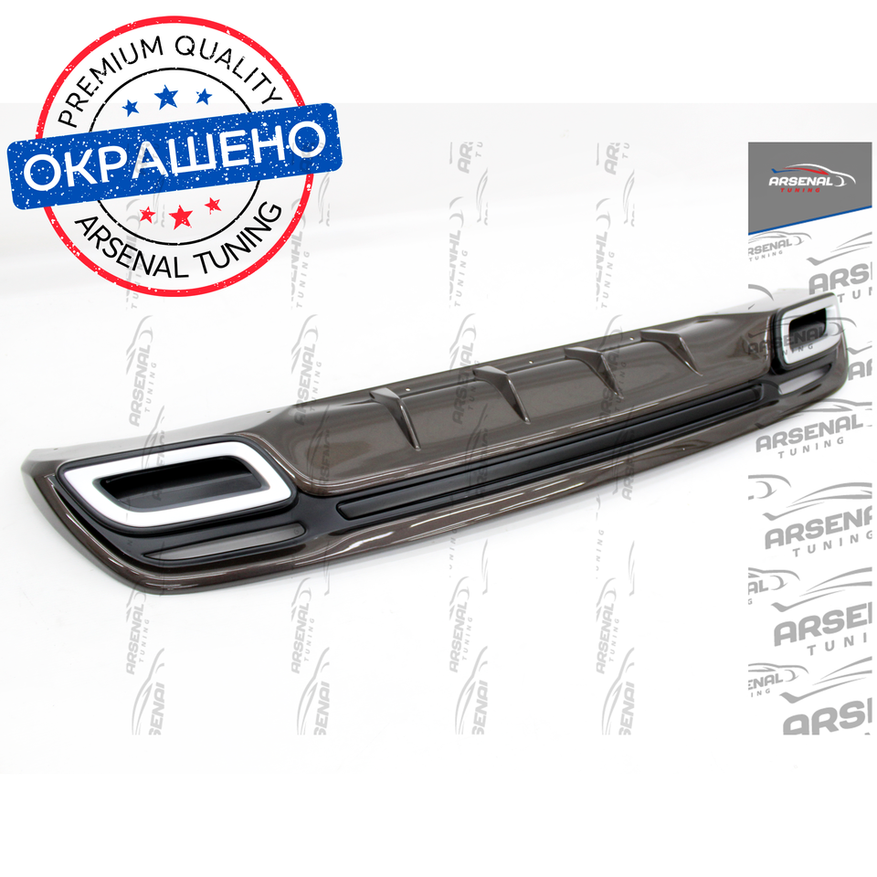 

Диффузор заднего бампера для KIA RIO 3 2011-2014 (дорестайлинг), АБС пластик, тюнинг, стайлинг, губа, КИА РИО, обвес