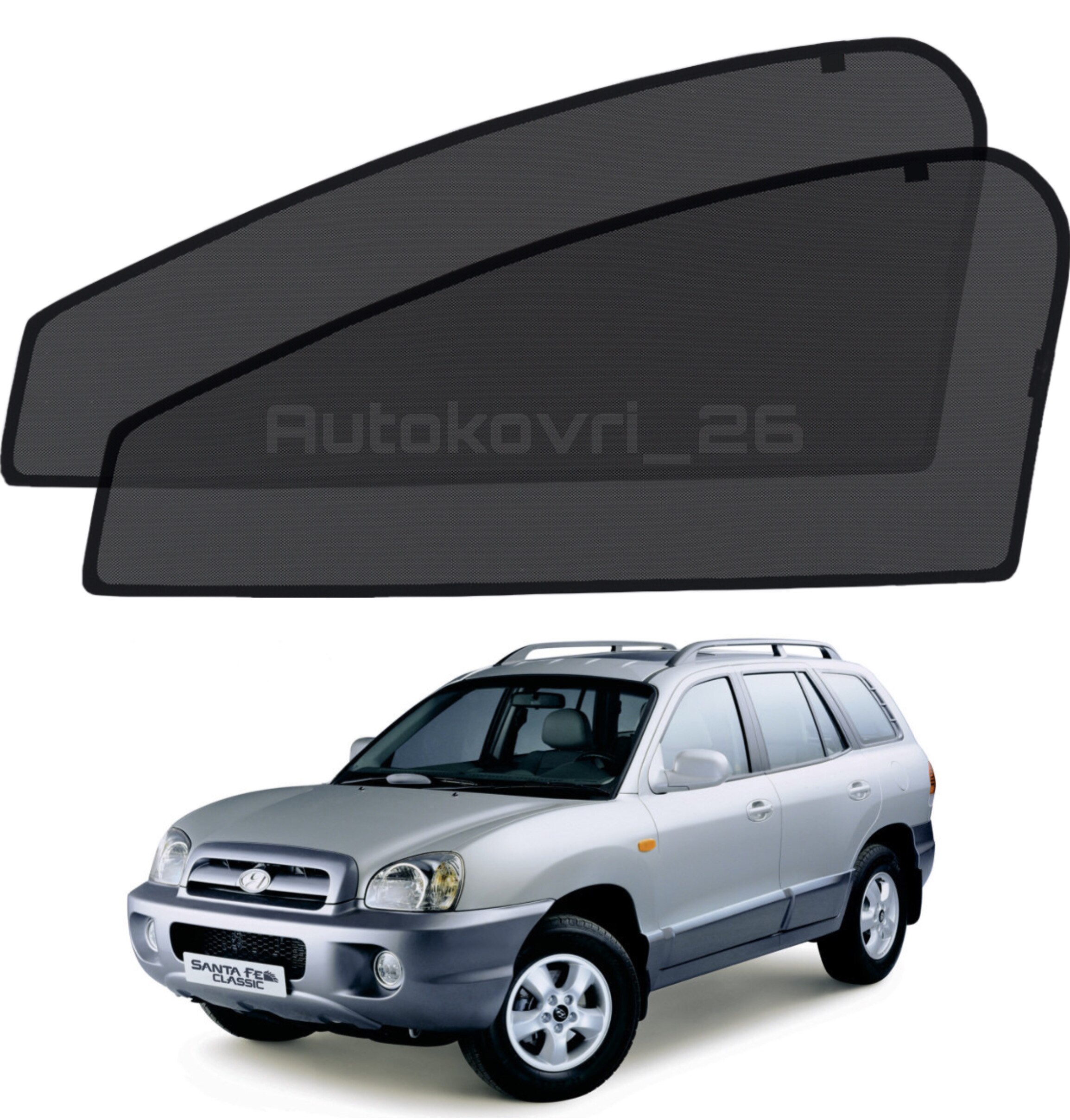 

АВТОМОБИЛЬНЫЕ ШТОРКИ СЕТКИ КАРКАСНЫЕ НА HYUNDAI SANTA FE CLASSIC 1 (00-12) САНТАФЕ