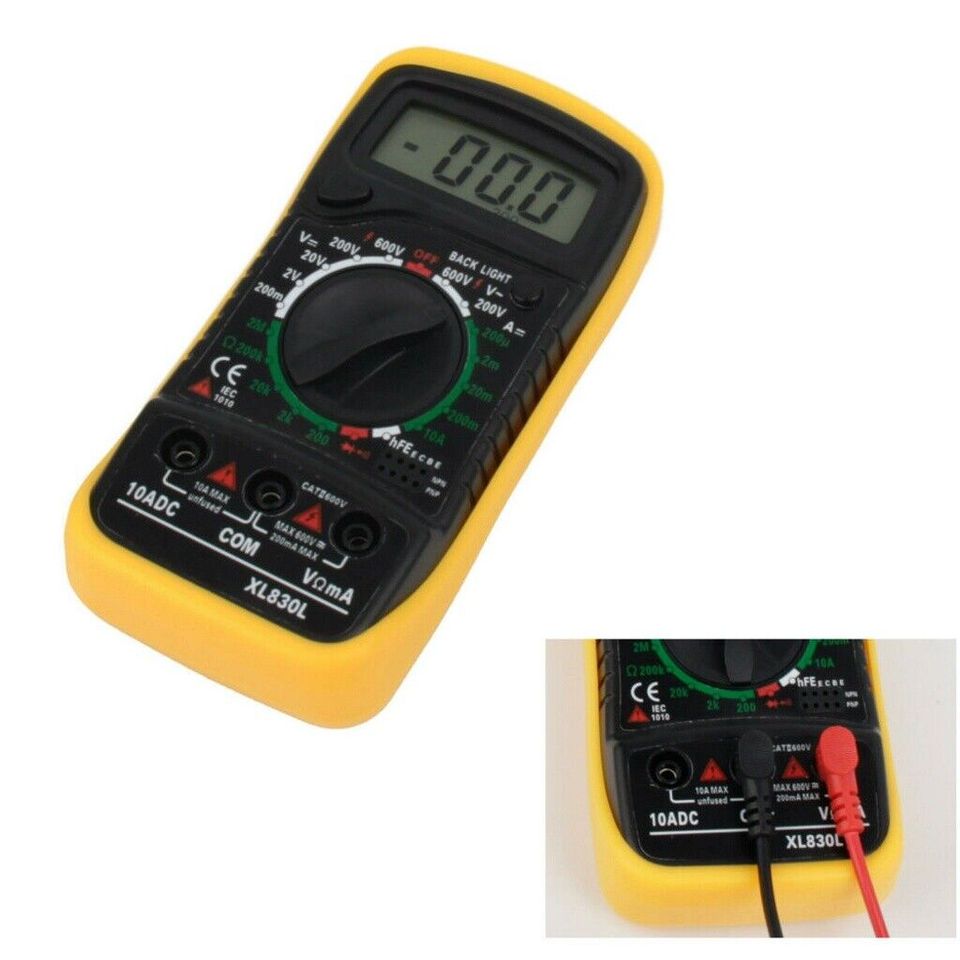 

Мультиметр Цифровой XL830L в резиновой калоше, с подсветкой и звуком.