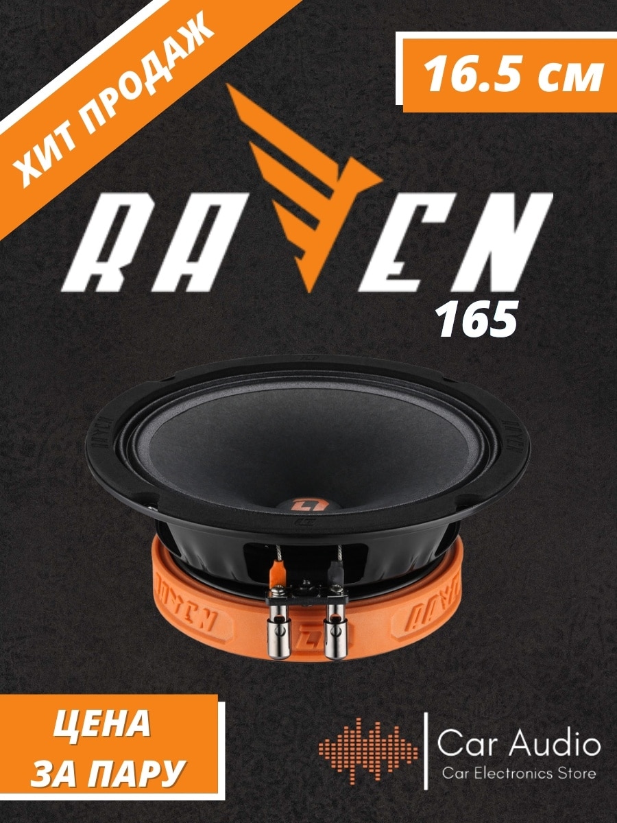

Акустическая система DL Audio Raven 165 V.2 (пара) эстрадная акустика, авто звук , колонки в авто , динамики для авто