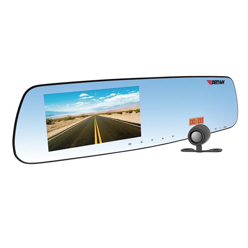 

Видеорегистратор-зеркало FullHD с радар-детектором и GPS информатором Artway MD-160 (2 камеры помощь при парковке)